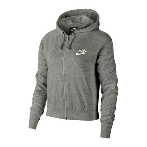 nike damen kapuzenjacke gym vintage grau